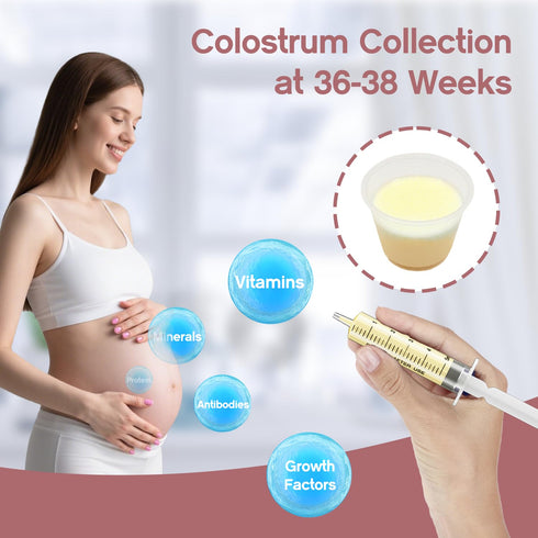 120 Sets 1/3/5ml 1/3/5mlx60, Stickerx120, 20ml Cupx4, Bagx12 Colostrum Collector Kit Include No Needle Colostrum