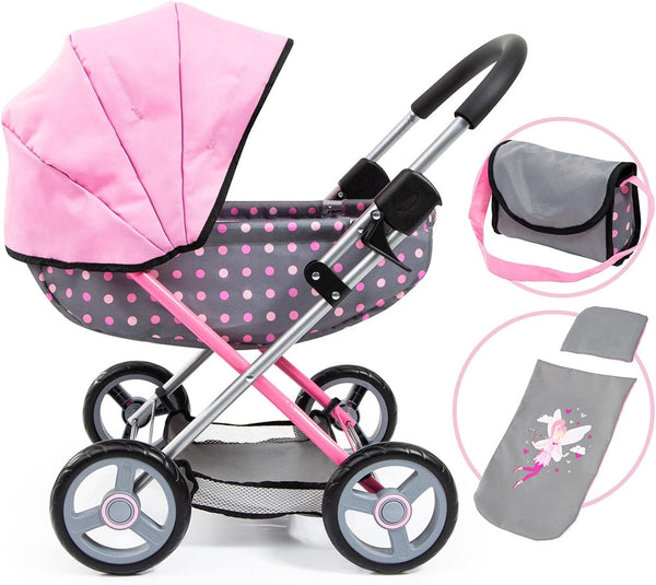 Bayer Doll Pram Carriage, Foldable Stroller for Dolls up to 18 in