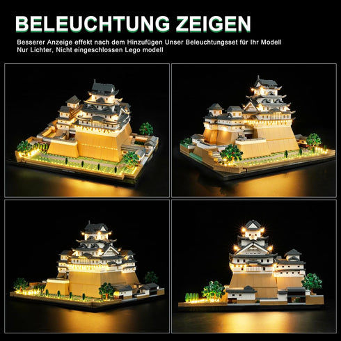 LED Lighting Kit for Lego Architecture Landmarks Collection, Himeji Castle 21060, Compatible with Lego 21060 Building