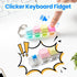 Hunfuthr 2 4-in-1 Pcs Keyboard Fidget Toy for Adult, Cute Cat Clicker Keyboard Fidget Keychain with LED Lights