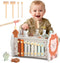Fajiabao Wooden Montessori Toys for 1 Year Old Boy 4 in 1