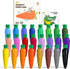JUPITEARTH Carrot Crayons for Kids 24 Colors, Non Toxic Beeswax Crayons for