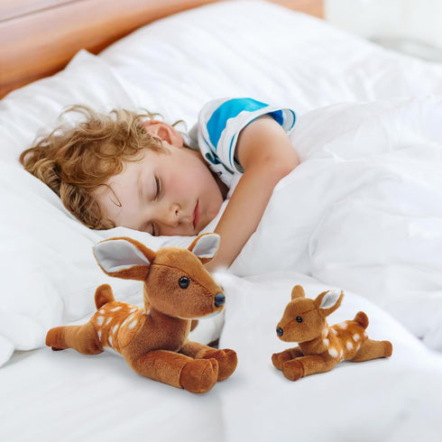 Hideekoog Kids,8 inch Deer Stuffed Animal for Realistic Animal Plush Toy Lying Down Posture Animals,Plush for Boys