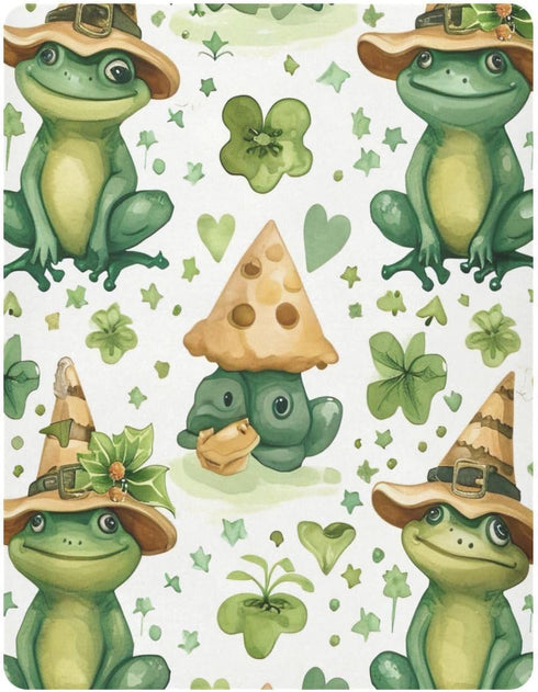 Haskirky 27 39 inches Cute Frogs Baby Crib Sheets for Boys Girls Soft Breathable Elasticity Fitted Unisex Crib Sheet