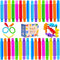 32Pack Pop Tubes - Fidget Tubes for Children and Adults - Sensory Fidget Toy Set for Stress Relief