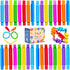 32Pack Pop Tubes - Fidget Tubes for Children and Adults - Sensory Fidget Toy Set for Stress Relief