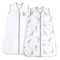 TILLYOU Sleep Sack 0-6 Months - 0.5 TOG Baby Wearable Blanket with 2-Way Zipper, 2 Pack, Bear & Dandelion