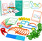 Construction Sticks & Rings Shape Puzzle, Wooden Pattern Blocks STEM Toy for Boys Girls Toddlers