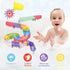 taseyok Toddler Bath Toys, Baby Bathtub Toys with Elephant Shower Sprays and Slide Track, Fishing Floating Animals