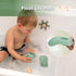 Set, 6M+ Haakaa Nautical Silicone Baby Bath Toys Food Grade Silicone Bathtub Toys for Toddlers, Mold-Free Stacking