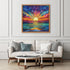 PICKFORU 1000 Sunset Impossible Puzzle for Adults Pieces, Ocean Puzzles with Colorful Rainbow Gradient, Magic Nature
