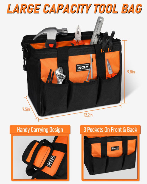 INCLY 24 PCS Kids Real Tool Set with Tool Bag, Boys Small Real Hand Tools Kit for Home DIY Building and Woodworking
