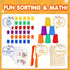 Bmag Counting Bears with Matching Cups, Preschool Learning Toys for Color Recognition and Math Games