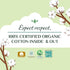 100% 20 Count Organyc Certified Organic Cotton Baby Diaper Liner for Sensitive Skin, Fits All Brands and Sizes Diapers