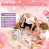 Set 3-8, 19 Set, Lajeje Pretend Play Tea for Little Girls Ages PCS Flower Themed Kitchen Toy for Toddlers, Princess Tea