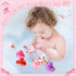 96 2 Inch 6 Jerify Pcs Valentine's Day Rubber Duckies Bulk Mini Heart Rubber Ducks for Kids Bathtub Toys Classroom