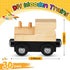 30 Halloscume Pcs Unfinished DIY Wooden Trains Magnetic Unpainted Wooden Train Cars Toys for Railway Paint Project