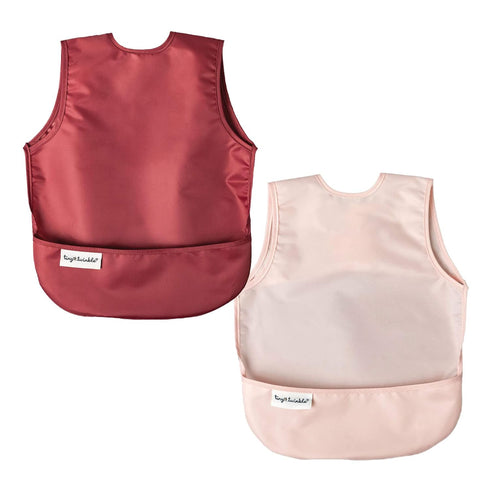 Tiny Twinkle Mess Proof Baby Bibs | 2 Pack Waterproof Toddler Bib