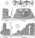 BMC Classic Marx Axis Ambush - 14pc Gray Plastic Army Men Playset Accessories