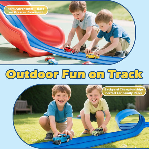 15 Set 3+, 1/64th Flex Tracks Ft Starter Flexible Race Track for Kids Flexible Car Track Race Car Ramp Track Compatible