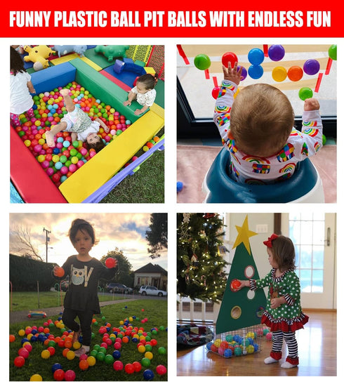 LANGXUN Soft Plastic Ball Pit Balls, Ideal Gift for Baby Toddler Birthday, Ball Pit Play Tent, Party Decoration