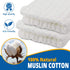 ECOVONA (8 Pack) Muslin Burp Cloth for Baby Boys and Girls | Cotton Newborn Essential Must Have Item | White Unisex