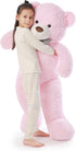 Poutmac 4Ft Giant Pink Teddy Bear Soft Stuffed Animals Cute Plush Toy for Women Kids for Valentine's Christmas Birthday