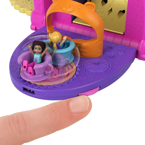Polly Pocket Travel Toy | Gumball Bear Playset with 2 Micro Dolls & 26 Accessories | Compact Animal Toy