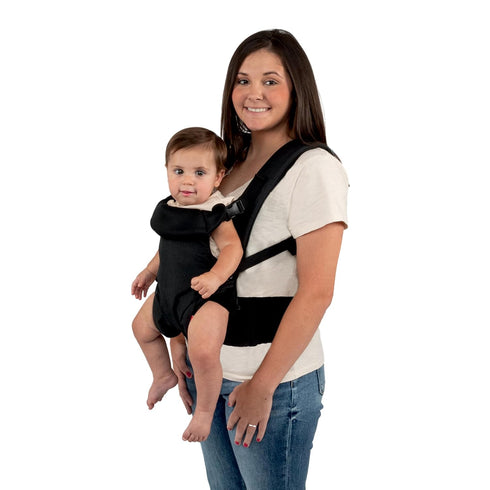3 Nuby Baby Carrier with Carry Positions, Adjustable Leg Support for M Position, Padded Shoulder Straps & Waist Belt