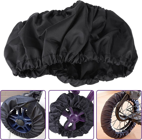 Wheelchair Cover, Hand Washable Baby Stroller Wheel Cover for Outdoor Travel, Fits 4.7-5.5 Inch Dia Wheels