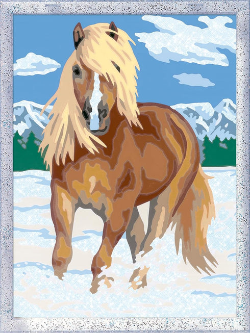 Set 9 Ravensburger CreArt The Royal Horse Paint by Numbers Kit - Ideal for Kids & Beginners | Complete | DIY Home Art