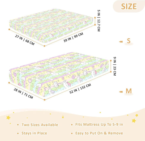 miaozhen 1 Pack 52x28 Cotton Baby Crib Sheets Soft Breathable Witch Potion Cartoon Newborns Crib Sheet for Nursery para