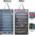 KISLANE Dustproof Hanging Display Case for Toy Cars, Matchbox Cars, Monster Trucks, Rectangular-Black