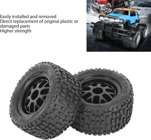 RC Tires, Replacement Plastic Frames 4Pcs Universal RC Wheel, Strong Cushioning Excellent Grip for Car Models