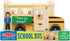 Melissa & Doug School Bus Wooden Toy Set With 7 Figures, Classic Pretend Play Toys For Kids.