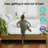 '-47" NUTIKAS Baby Bed Rail Guard for Toddlers Toddler Bed Rails for Twin, Full, Queen, King Bunk Size Bed Swing Down
