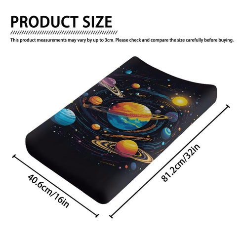 Stretch Ultra Soft Changing Pad Cover for Baby Boys Girls, Cosmic Galaxy Patterns, Fits 32" x 16" Contoured Pad