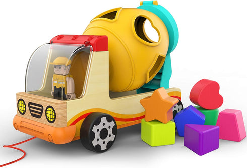 TOP BRIGHT Wooden Shape Sorter Toys for Toddlers Learning Sort and Match