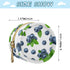 Blueberries Round Pacifier Storage Case with Zipper, Portable Pacifier Case for Travel, Diaper Bag & Purse, Pacifier