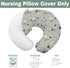 Goat Boho Floral Baby Nursing Pillow Covers for Boy Girl Farmyard Goats Retro Flowers Nursery Slipcovers