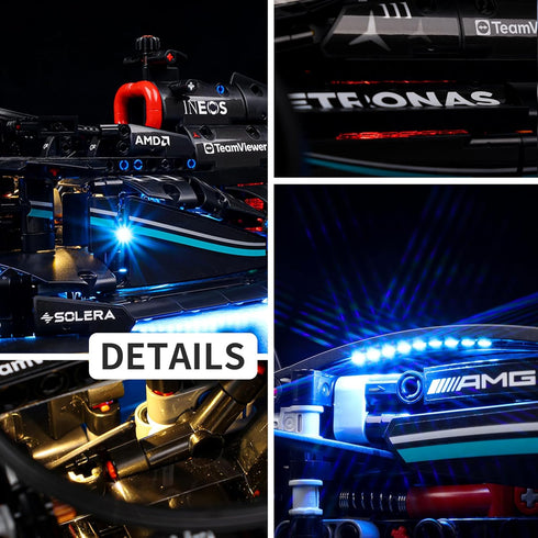 Kyglaring LED Light Kit for Lego Technic Mercedes-AMG F1 W14 - Compatible with Lego 42171, Home or Office Decor