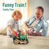 KidsMind 1-3,Steam 1-3-4 3-5 Electric Train Toy for Toddler Locomotive Bump and Go Truck People Figure Car
