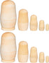 2 Sets Unpainted Nesting Dolls, Create Your Own Christmas Russian Doll Wooden Matryoshka DIY Kit