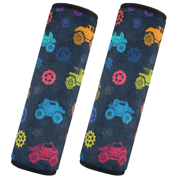 Vdsrup Seat Belt Covers 2 Pack Monster Trucks Car Seat Strap Covers Super