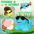 24 Pack Halloscume Glow in The Dark Rubber Frog Toys for Kids, Floating Squeaky Bath Toys Bulk, Cute Mini Rubber Frogs