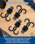 OXDFK 4 360 PCS Walker Hook Hanging with Dual Hook, Rotation Multipurpose Stroller Hooks for Hanging Diaper Bags, Baby