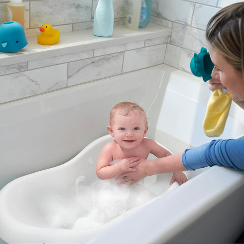 Fisher-Price 4-in-1 2 Baby to Toddler Bath Sling 'N Seat Tub with Removable Infant Support and Toys, Pacific Pebble