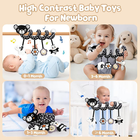 0-6 0 3 6 9 12 TSYAN Car Seat Toys for Babies Months,Hanging Rattle Toys for Crib Mobile, Baby Spiral Hanging Stroller
