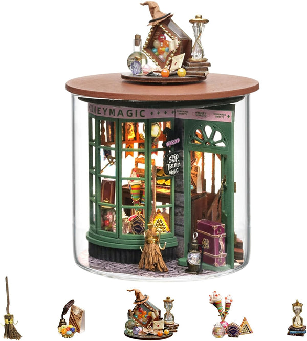 Flever Dollhouse Miniature DIY House Kit Creative Room Dream Bottle Series with