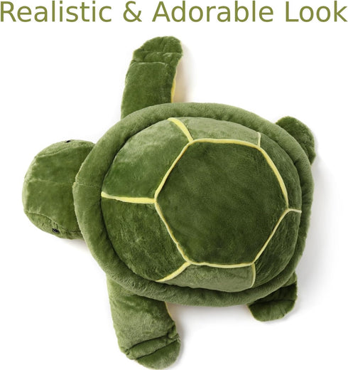 MorisMos Giant Turtle Stuffed Animal 33 inch, Large Plush Sea Turtle Toy, Big Stuffed Turtle Pillow for Kids, Girls,